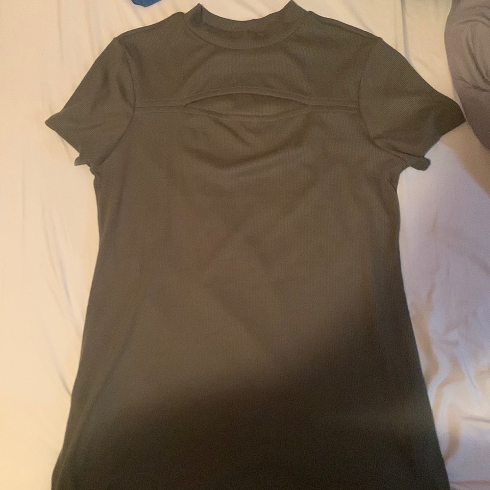 Dark Green Cutout Dress